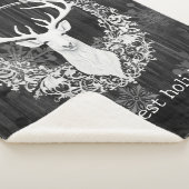 Rustieke Waterverf Witte Rendieren Sherpa Deken (3/4)