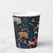 Rustieke Waterverf Woodland Animals Trees Christma Papieren Bekers