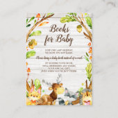 Rustieke Waterverf Woodland Baby Boek Aanvraag Informatiekaartje (Voorkant)