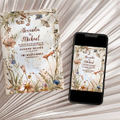 Rustieke Waterverf Woodland bruiloft Kaart