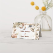 Rustieke Waterverf Woodland bruiloft Plaatskaartje (Voorkant)