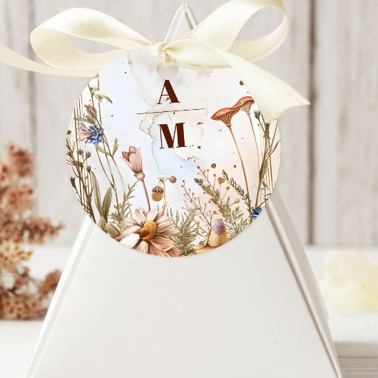 Rustieke Waterverf Woodland bruiloft Ronde Sticker