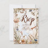 Rustieke Waterverf Woodland bruiloft RSVP Kaartje (Voorkant)
