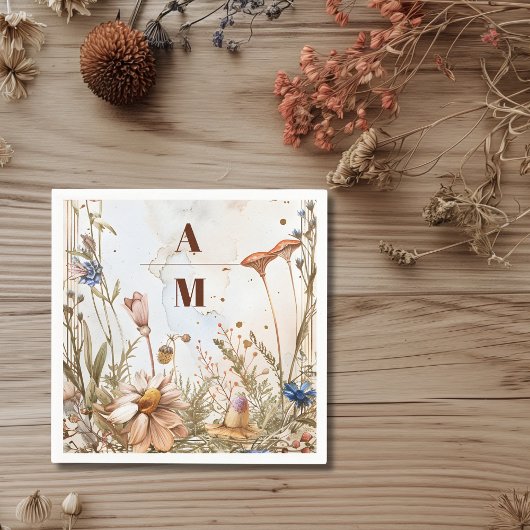 Rustieke Waterverf Woodland bruiloft Servet