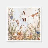 Rustieke Waterverf Woodland bruiloft Servet (Voorkant)