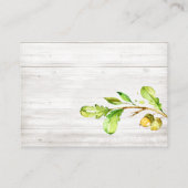 Rustieke Waterverf Woodland Dieren Luier Raffle Informatiekaartje (Achterkant)