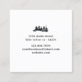 Rustieke Waterverf Woodland Forest Outdoor Guide Vierkante Visitekaartje (Achterkant)