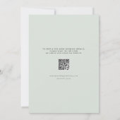 Rustieke Waterverf Woodland Green Forest QR-code Save The Date (Achterkant)