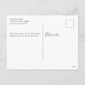 Rustieke Waterverf Woodland Herten in Sneeuw Kerst Feestdagenkaart (Achterkant)