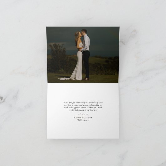 Rustieke Waterverf Woodland Pine Forest Dank u Bedankkaart (Binnen)