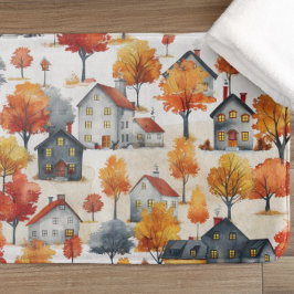 Rustieke Waterverf Woodland Village Pattern Badmat
