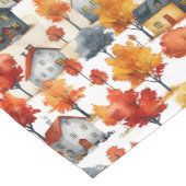 Rustieke Waterverf Woodland Village Pattern Korte Tafelloper (Hoek)