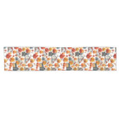 Rustieke Waterverf Woodland Village Pattern Korte Tafelloper (Horizontaal)