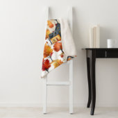 Rustieke Waterverf Woodland Village Pattern Sherpa Deken (In situ)