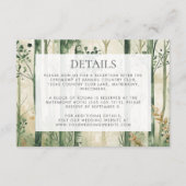 Rustieke Waterverf Woodland Wedding Details Informatiekaartje (Voorkant)