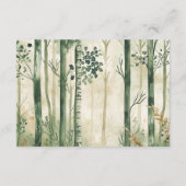 Rustieke Waterverf Woodland Wedding Details Informatiekaartje (Achterkant)