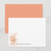 Rustieke Waterverf Yellow Wild Flowers Splash Notitiekaartje (Voorkant / Achterkant)