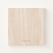 Rustieke Waterverf Zonnebloem Bloemen Hout Monogra Notitieboek (Achterkant)