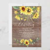 Rustieke Waterverf Zonnebloem Bloemen Verjaardagsf Kaart (Voorkant)