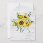 Rustieke Waterverf Zonnebloem Verjaardagsfeest Kaart (Achterkant)