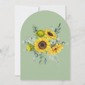 Rustieke Waterverf Zonnebloem Verjaardagsfeest Kaart (Achterkant)