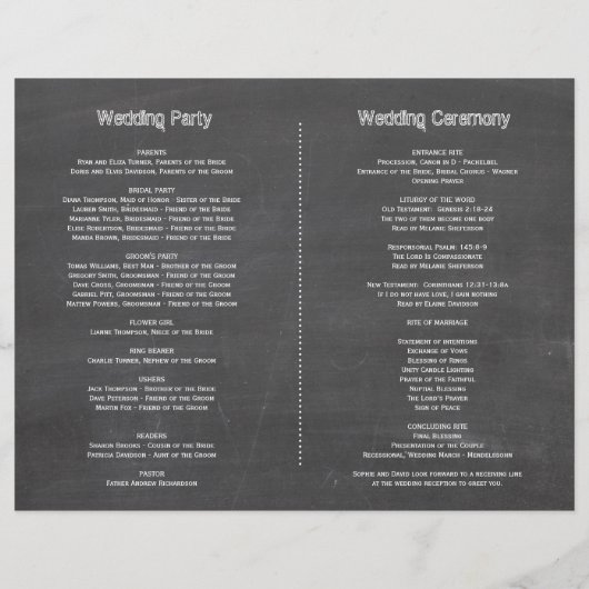 Rustieke waterverf zonnebloemen krijt trouwprogram flyer (Achterkant)