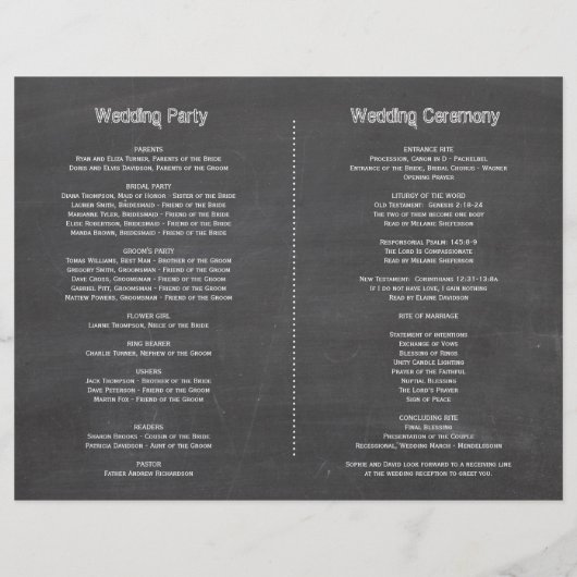 Rustieke waterverf zonnebloemen krijt trouwprogram flyer (Achterkant)