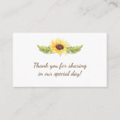 Rustieke Waterverf Zonnebloemen Plaats Kaarten Plaatskaartje (Achterkant)