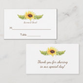 Rustieke Waterverf Zonnebloemen Plaats Kaarten Plaatskaartje (Voorkant / Achterkant)