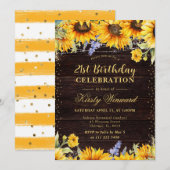 Rustieke Waterverf Zonnebloemen Verjaardag Kaart (Voorkant / Achterkant)