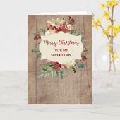 Rustieke Waterverf Zoon in de wet Vrolijk kerstfee Kaart (Gele Bloem)