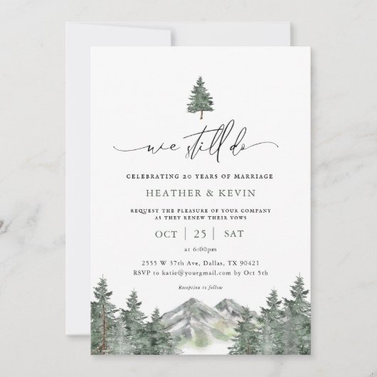 Rustieke 'We doen het nog steeds'-Berghuwelijksgel Kaart (Voorkant)