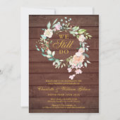 Rustieke 'We doen het nog steeds' bloemrijke huwel Kaart (Voorkant)