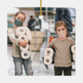 Rustieke We hebben 2020 overleefd Foto Keramisch Ornament (Achterkant)