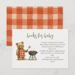 Rustieke 'We kunnen bijna niet BBQ Baby Shower Boe Informatiekaartje