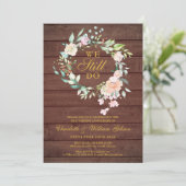 Rustieke We Still Do Florale Hernieuwing van Trouw Kaart (Staand voorkant)