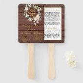 Rustieke We Still Do Florale Huwelijksbelofte Vern Handwaaier (Voorkant en achterkant)