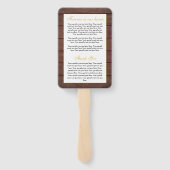 Rustieke We Still Do Florale Huwelijksbelofte Vern Handwaaier (Achterkant)