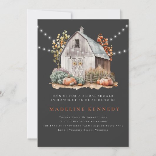 Rustieke Wedding Barn Lights Foto Save the Date Kaart (Voorkant)