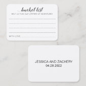Rustieke Wedding Bucket List Ideeën Advies Kaarten Plaatskaartje (Voorkant / Achterkant)
