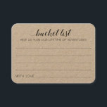 Rustieke Wedding Bucket List Ideeën Advies Kaarten Plaatskaartje<br><div class="desc">Deze charmante rustieke bruine kraft bruiloft bucket list kaarten zal een perfect alternatief voor een traditionele gastenboek zijn. Je hebt alle gasten die praten over de beste ideeën voor de pasgetrouwden om te bezoeken of te doen.</div>
