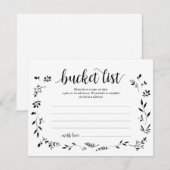 Rustieke Wedding bucket list Kaart, Advies Kaart (Voorkant / Achterkant)