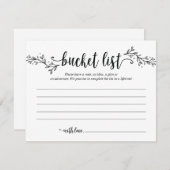Rustieke Wedding bucket list Kaart, Advies Kaart (Voorkant / Achterkant)