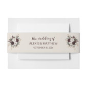 Rustieke Wedding Cream Bloemen Uitnodiging Buik Ba Uitnodigingen Wikkel (Voorkant Voorbeeld)