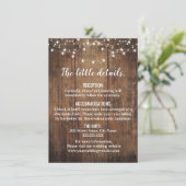 Rustieke Wedding Enclosure kaarten (Staand voorkant)