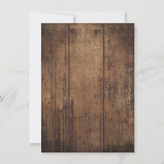 Rustieke Wedding Enclosure kaarten (Achterkant)