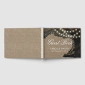 Rustieke Wedding String Lights Tree Gastenboek (Volledig)