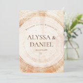 Rustieke Wedding.wood boomschors Custom Program Programmakaart (Staand voorkant)