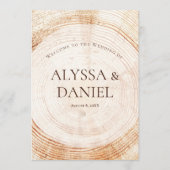 Rustieke Wedding.wood boomschors Custom Program Programmakaart (Voorkant)