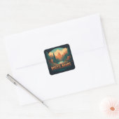 Rustieke wegen vierkante sticker (Envelop)